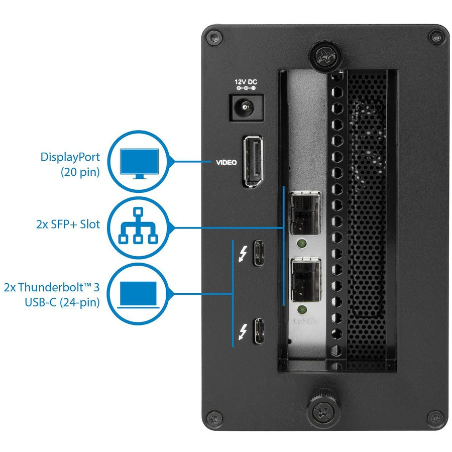 StarTech.com Thunderbolt 3 to 10GbE Fiber Network Chassis - External PCIe enclosure - 2 Open SFP+ Ports