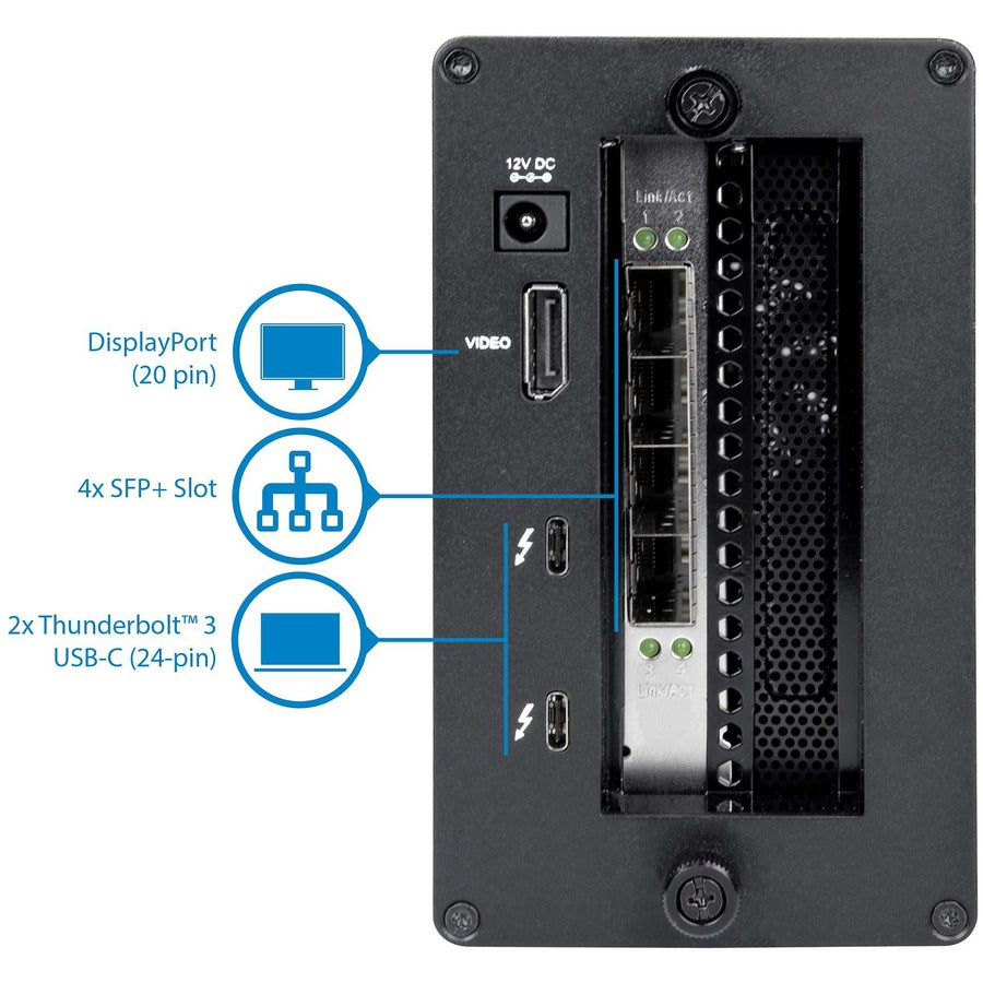 StarTech.com Thunderbolt 3 to 10GbE Fiber Network Chassis - External enclosure - 4 Open SFP+ Ports