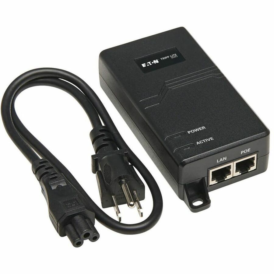 Eaton Tripp Lite Series Gigabit PoE+ Midspan Active Injector - IEEE 802.3at/802.3af, 30W, 1 Port
