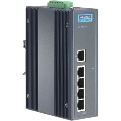 Advantech 5-port Switch with 4 port-PoE and 24/48 V DC Power Input