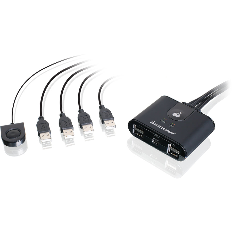 IOGEAR 4x4 USB Sharing Switch with USB-C Adapter