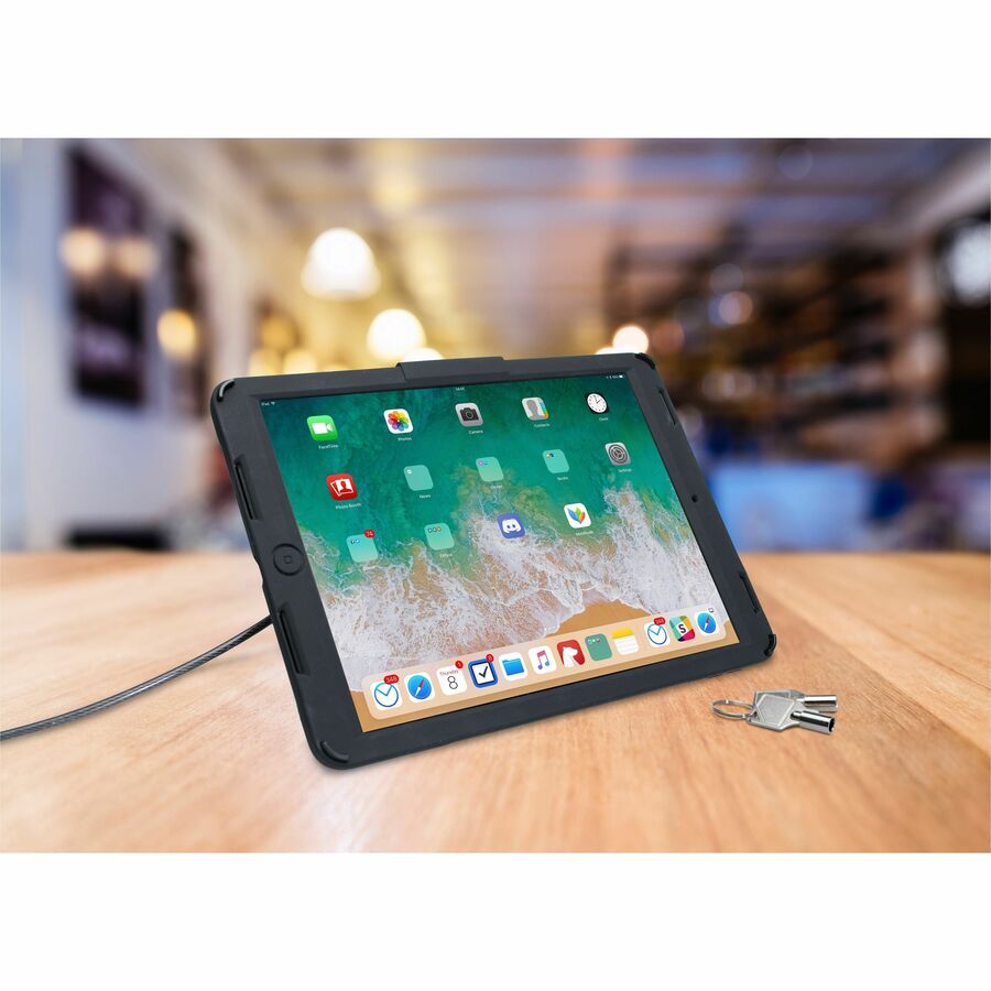 CTA Digital Security Case with Kickstand and Anti-Theft Cable for iPad Air 3 (2019) and iPad Pro 10.5