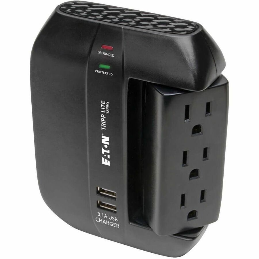 Eaton Tripp Lite Series Protect It! 6-Outlet Surge Protector with 3 Rotatable Outlets - Direct Plug-In, 1200 Joules, 2 USB Ports