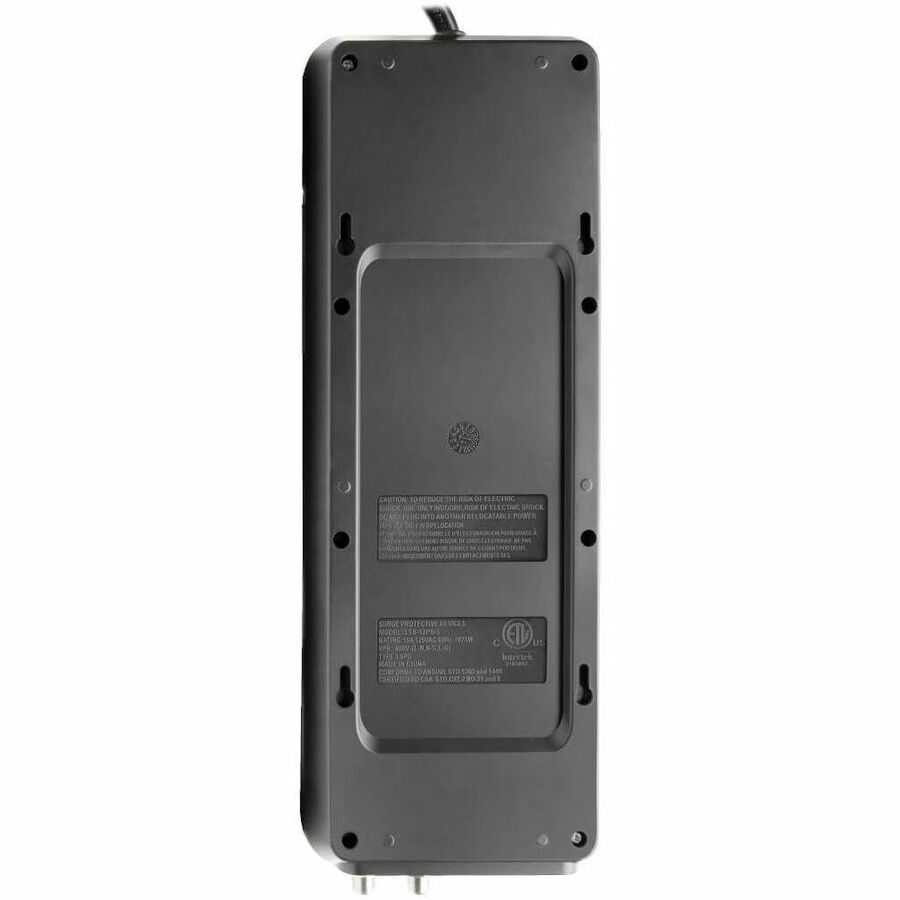 Eaton Tripp Lite Series Protect It! 12-Outlet Surge Protector, 8 ft. (2.43 m) Cord, 4320 Joules, Tel/Modem/Coax Protection, 2 USB Ports, Black