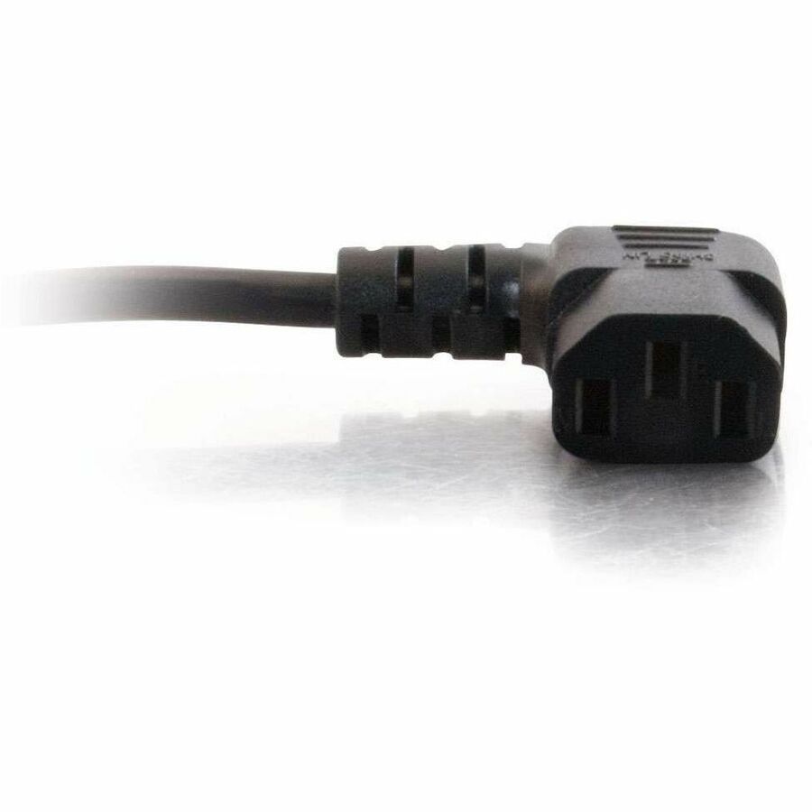 C2G Universal Power Cord - Right Angle - 18 AWG - NEMA 5-15P to IEC320C13R