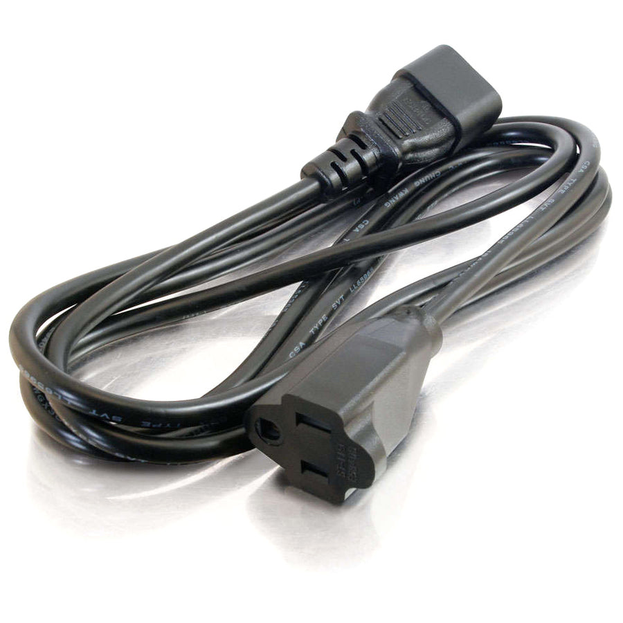 C2G 6ft 18 AWG Monitor Power Adapter Cord (IEC320C14 to NEMA 5-15R)