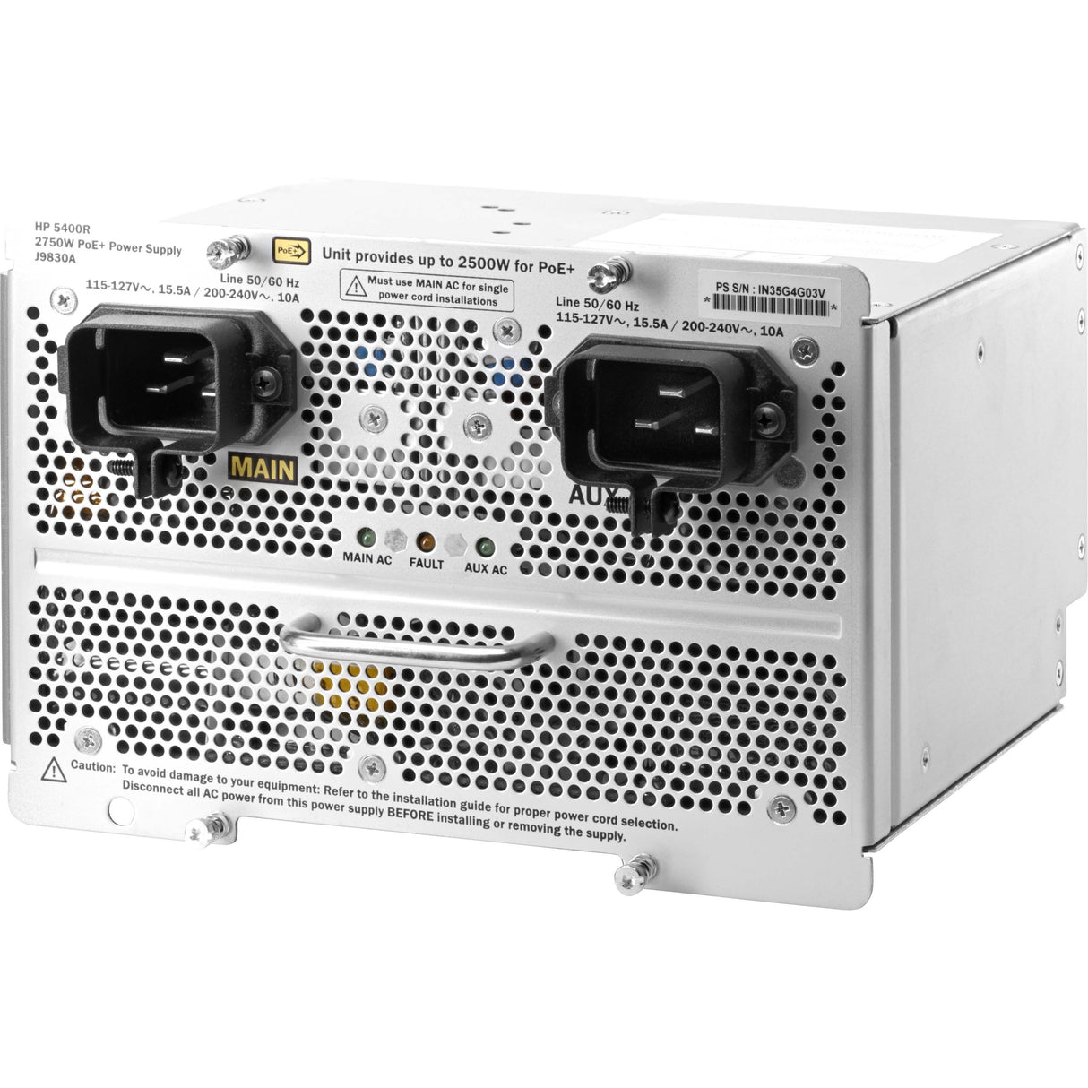 ARUBA 5400R 1100W POE+ ZL2 PSU