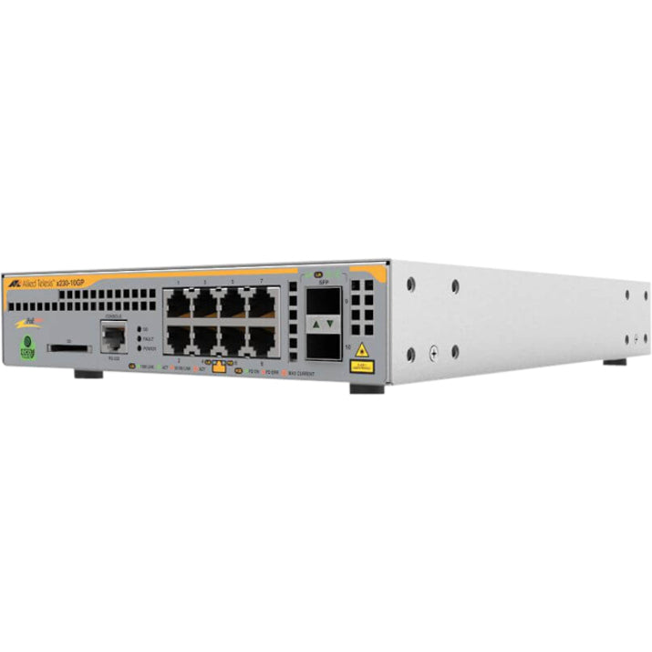 Allied Telesis L3 Switch with 8 x 10/100/1000T PoE Ports and 2 x 100/1000X SFP Ports