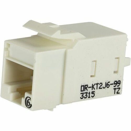 Ortronics Category 6 Keystone Jack, Lacing Cap Termination, WM Ivory