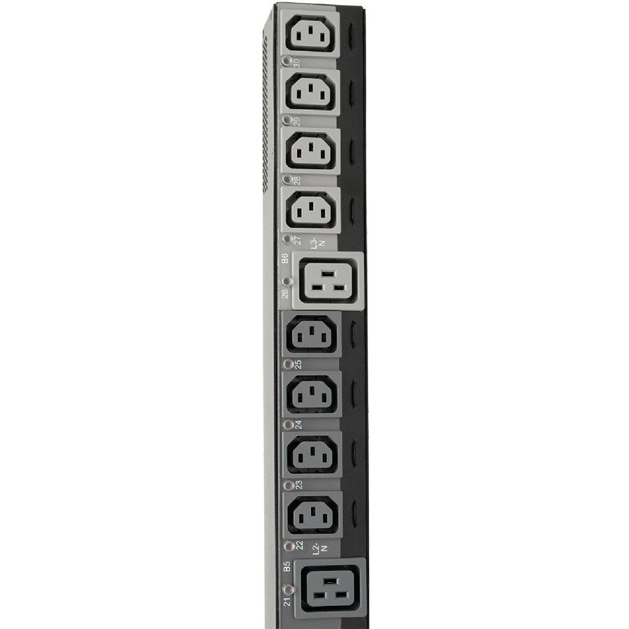 Eaton Tripp Lite Series 28.8kW 220-240V 3PH Switched PDU - LX Interface, Gigabit, 30 Outlets, IEC 309 63A Red 380-415V Input, LCD, 1.8 m Cord, 0U 1.8 m Height, TAA