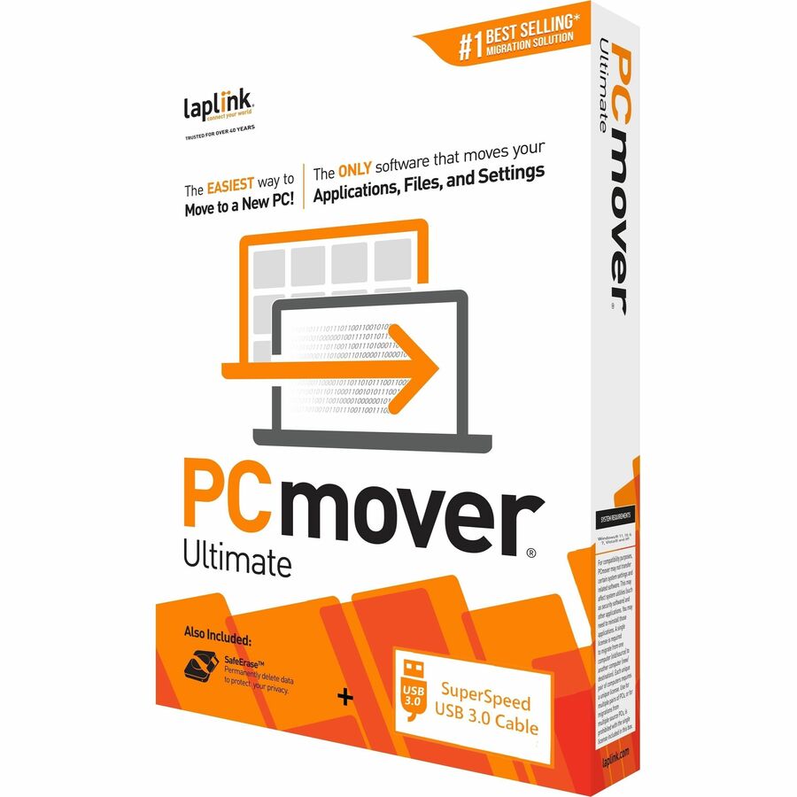 Laplink PCmover v.11 Ultimate - 1 Use with USB 3.0 Cable - Utility - PC