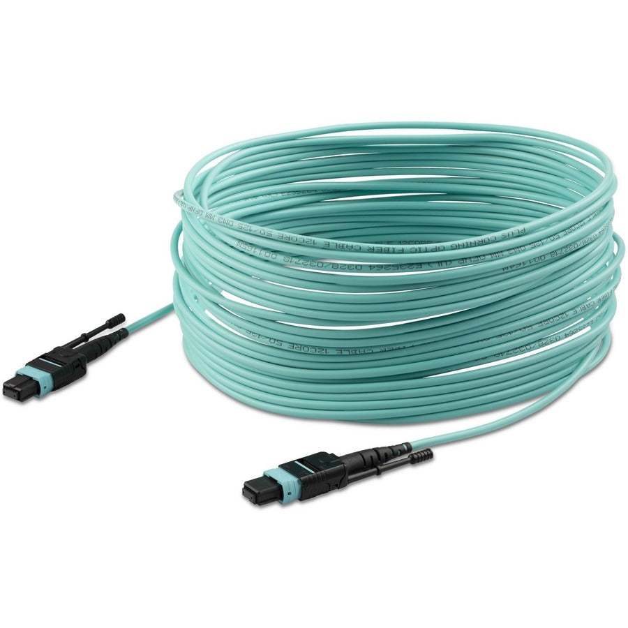 StarTech.com 10m (30ft) MTP(F)/PC OM3 Multimode Fiber Optic Cable, OFNP Plenum, 50/125µm, 40G, Low Insertion Loss, MPO Fiber Jumper Cord