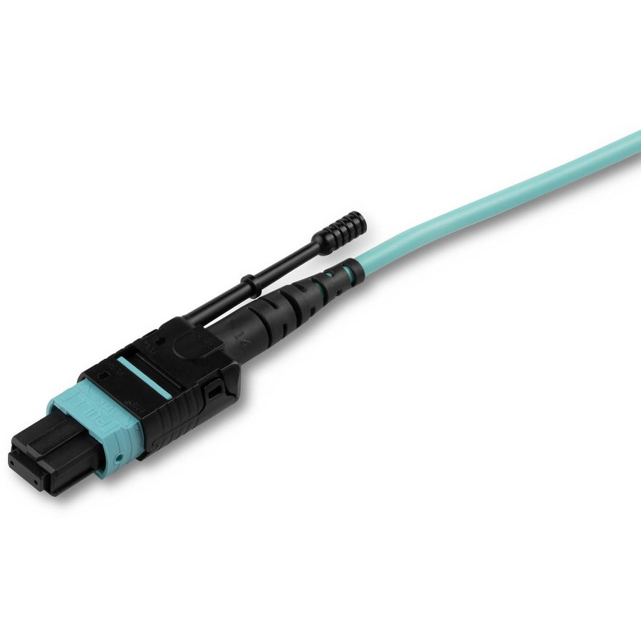StarTech.com 5m (16.4ft) MTP(F)/PC to 4x LC/PC Duplex Breakout OM3 Multimode Fiber Optic Cable, 40G, Low Insertion Loss, Fiber Jumper Cord