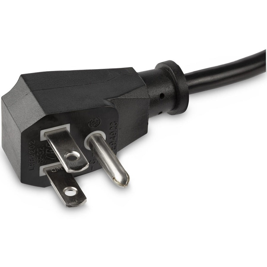 StarTech.com 1.5ft (0.45m) Power Extension Cord, Flat NEMA 5-15P to NEMA 5-15R, 10A 125V, 18AWG, Black, Flat Outlet Extension Cable