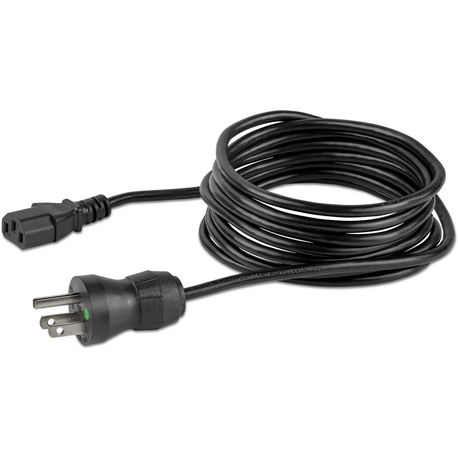 StarTech.com 10ft (3m) Hospital Grade Power Cord, 18AWG, NEMA 5-15P to C13, 10A 125V, Green Dot Medical Power Cable, Monitor Power Cable