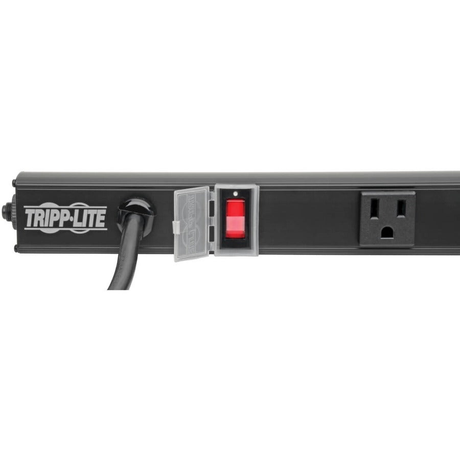 Eaton Tripp Lite Series 4-Outlet Power Strip, Right-Angle NEMA 5-15R - 15A, 120V, 6 ft. (1.83 m) Cord, Right-Angle 5-15P Plug, 24 in.