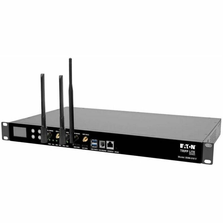 Eaton Tripp Lite Series 16-Port Console Server, USB Ports (2) - 4G LTE, Dual GbE NIC, 16Gb Flash, SD Card, Wi-Fi, Desktop/1U Rack, TAA