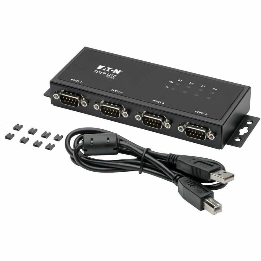 Eaton Tripp Lite Series 4-Port RS-422/RS-485 USB to Serial FTDI Adapter with COM Retention (USB-B to DB9 F/M)