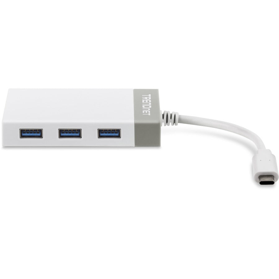 TRENDnet USB-C to Ethernet Gigabit Adapter, TUC-ETGH3, USB-C Hub with RJ-45 Gigabit, Windows and Mac Compatible, 3 x USB 3.0 Ports, 1 x Gigabit Ethernet Port, Compatible with USB 2.0 and USB 1.1