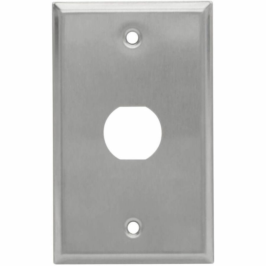Eaton Tripp Lite Series 1-Port Single Gang Faceplate, Stainless Steel, Industrial Grade, IP44, TAA