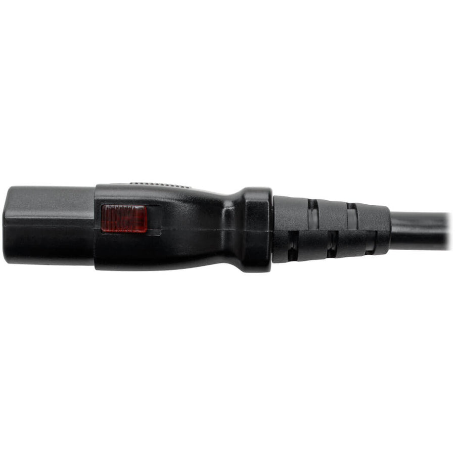 Eaton Tripp Lite Series Hospital-Grade Power Cord, NEMA 5-15P to Locking IEC C13 - Green Dot, 10A, 125V, 18 AWG, 3 ft. (0.91 m), Black