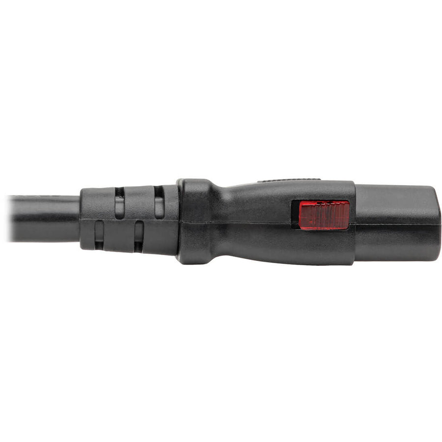 Eaton Tripp Lite Series Computer Power Cord, NEMA 5-15P to Locking C13 - Heavy-Duty, 15A, 125V, 14 AWG, 2 ft. (0.61 m), Black