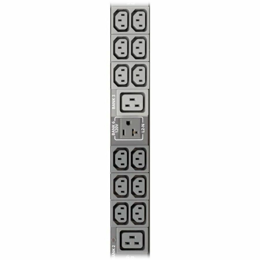 Eaton 5.8kW 208/120V 3PH Monitored PDU - LX Interface, Gigabit, 45 Outlets, L21-20P Input, LCD, 1.8 m Cord, 0U 1.8 m Height, TAA