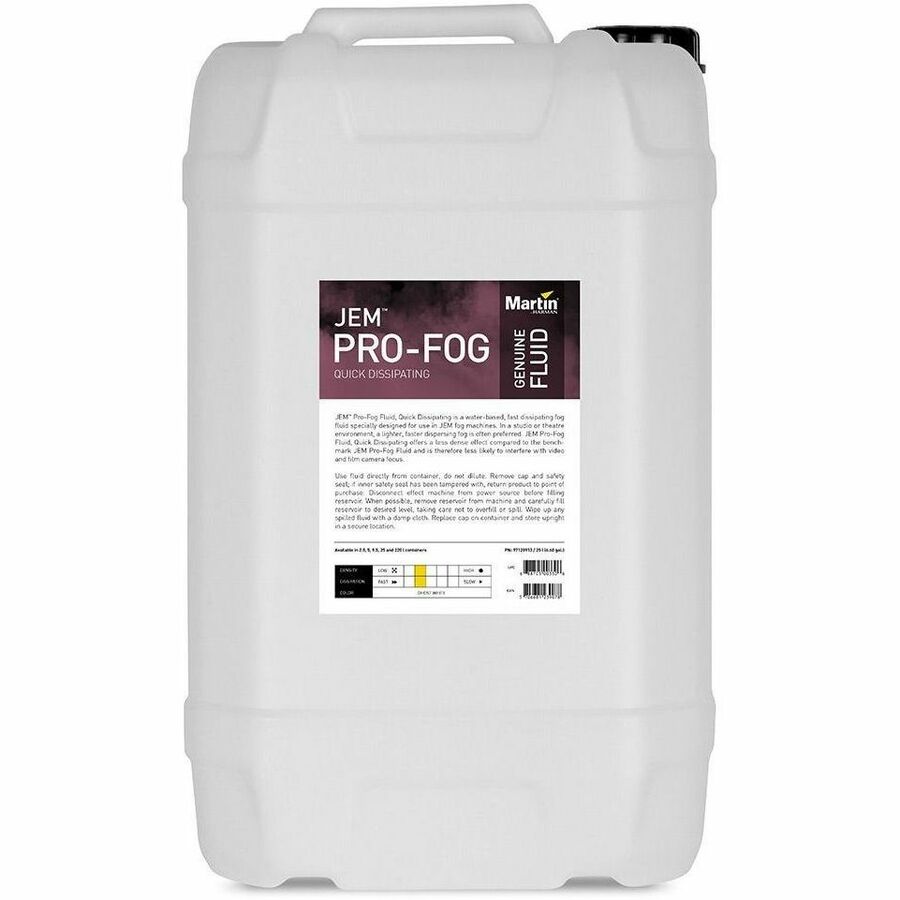 Martin JEM Pro-Fog Fluid, Quick Dissipating