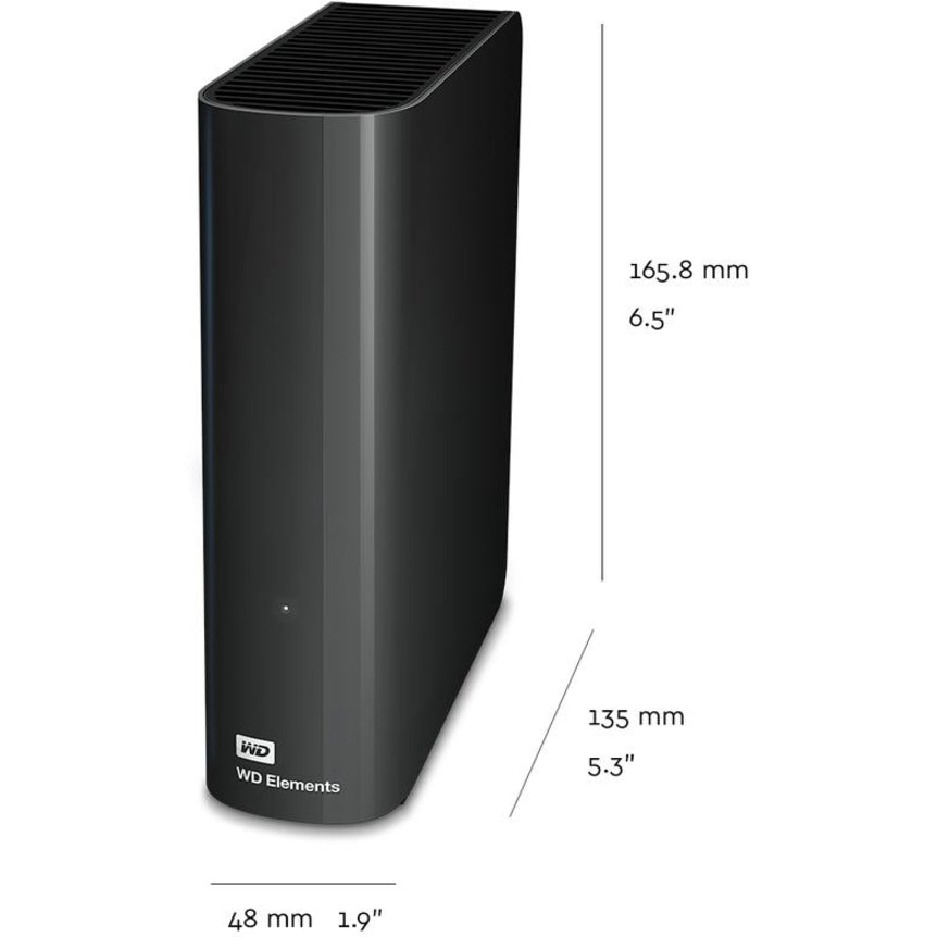 WD Elements 10 TB Hard Drive - External - Black