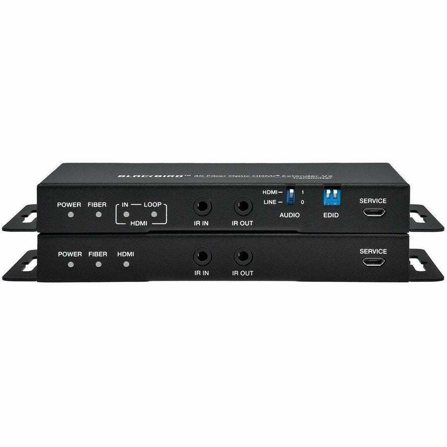 Monoprice Blackbird 4K60 Video Extender with HDMI over Fiber Optic Cable up to 33,000 feet (10,000m), Supports IR and RS-232
