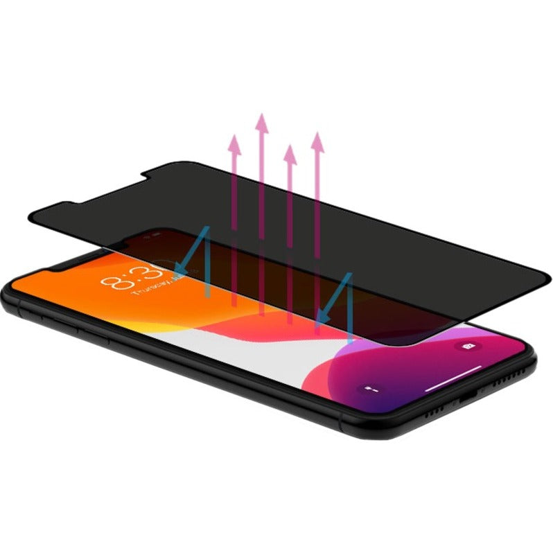 Moshi Black IonGlass Privacy for iPhone 11 Pro Max Clear, Black, Glossy