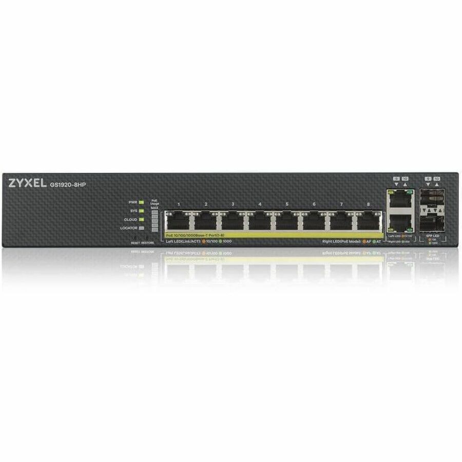 FANLESS 8PORT GBE POE+ L2 WEB