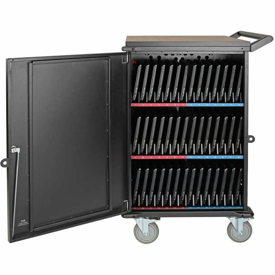 Eaton Tripp Lite Series 48-Device AC Mobile Charging Cart - Laptops and Chromebooks, 120V, NEMA 5-15P, 10 ft. (3.05 m) Cord, Black