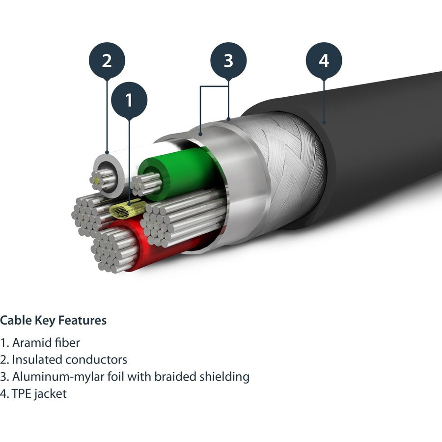 StarTech.com 6 foot/2m Durable Black USB-A to Lightning Cable, Rugged Heavy Duty Charging/Sync Cable for Apple iPhone/iPad MFi Certified