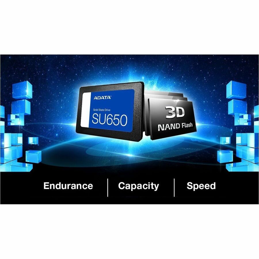 Adata Ultimate SU650 ASU650SS-120GT-R 120 GB Solid State Drive - 2.5" Internal - SATA (SATA/600) - Black