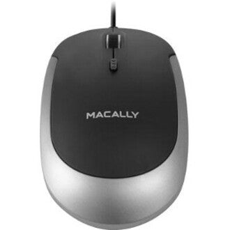 Macally USB-C Optical Quiet Click Mouse for Mac/PC Black & Space Gray