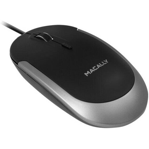 Macally USB-C Optical Quiet Click Mouse for Mac/PC Black & Space Gray
