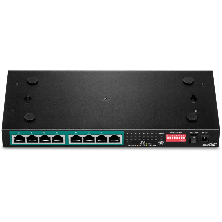 TRENDnet 8-Port Gigabit Long Range Poe+ Switch; TPE-LG80;65W Poe Budget; Ethernet/Network Switch; Long-Range Poe+ Extends Range Up to 200M (656 ft.); 16 Gbps Switching Capacity; Lifetime Protection