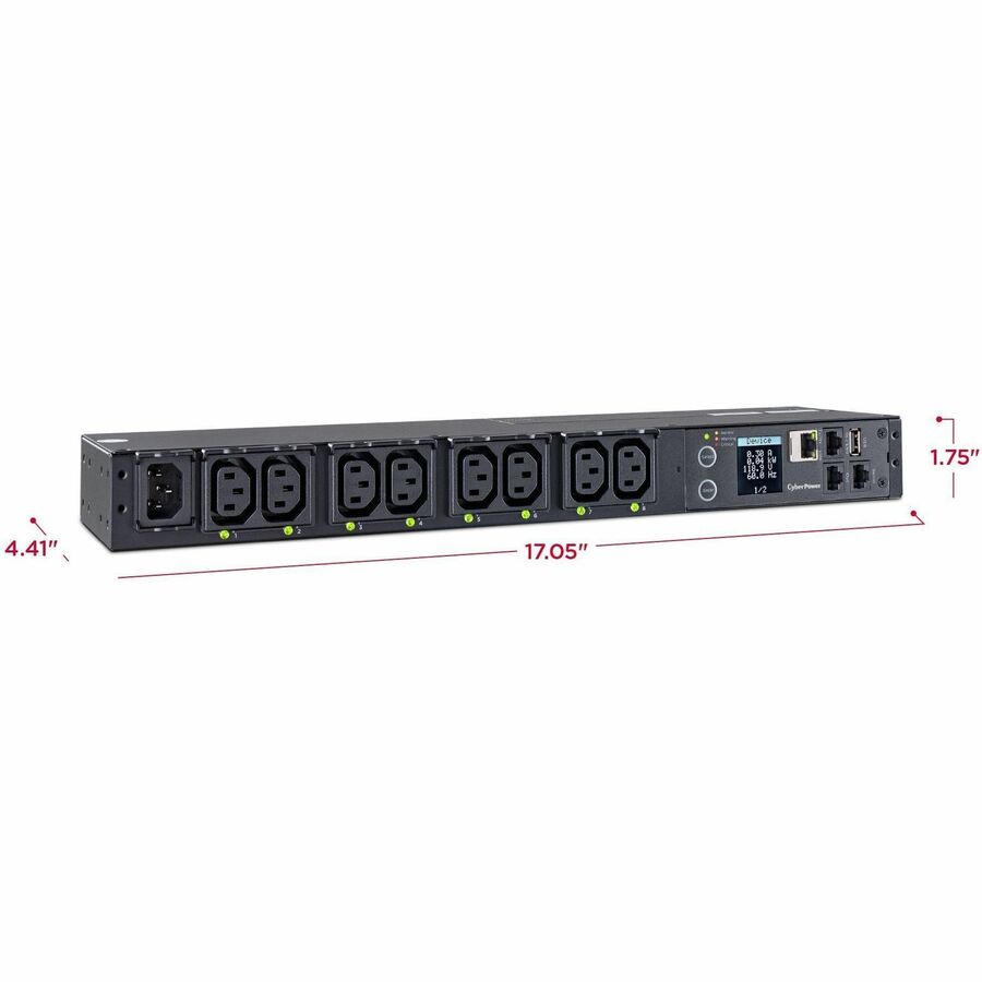CyberPower PDU41004 Single Phase 100 - 240 VAC 15A Switched PDU