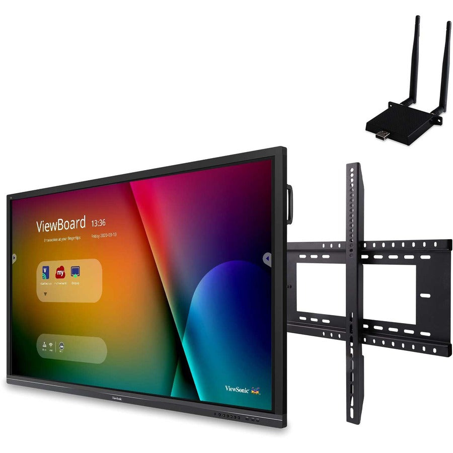 ViewSonic ViewBoard IFP7550-E1 - 4K Interactive Display with WiFi Adapter and Fixed Wall Mount - 350 cd/m2 - 75"