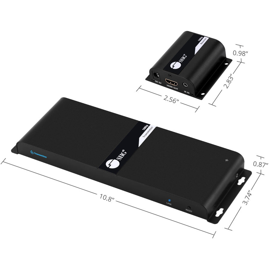 SIIG 8-Port HDMI Splitter Over Cat6 Extender with IR - 40M