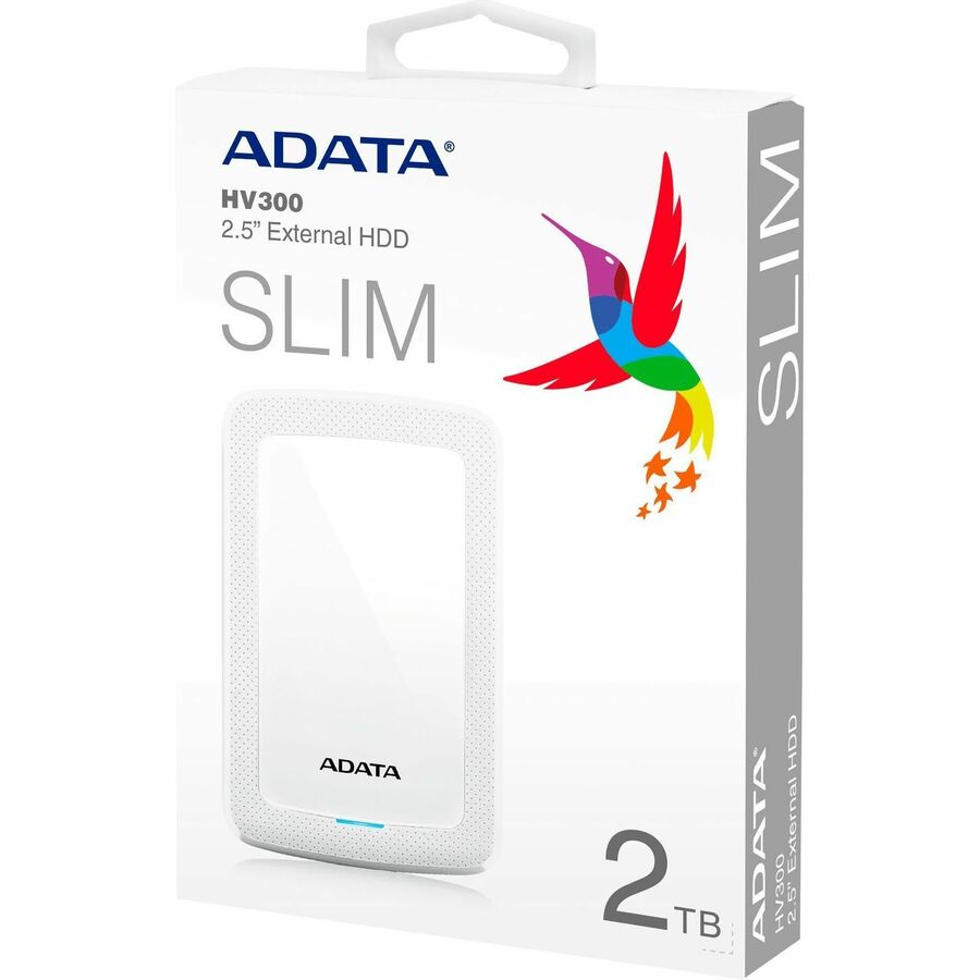 Adata HV300 2 TB Hard Drive - External - White