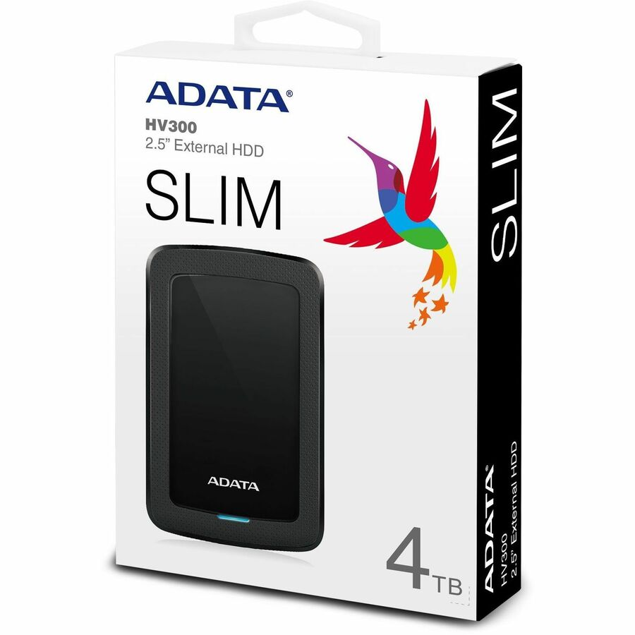 Adata HV300 4 TB Hard Drive - External - Black