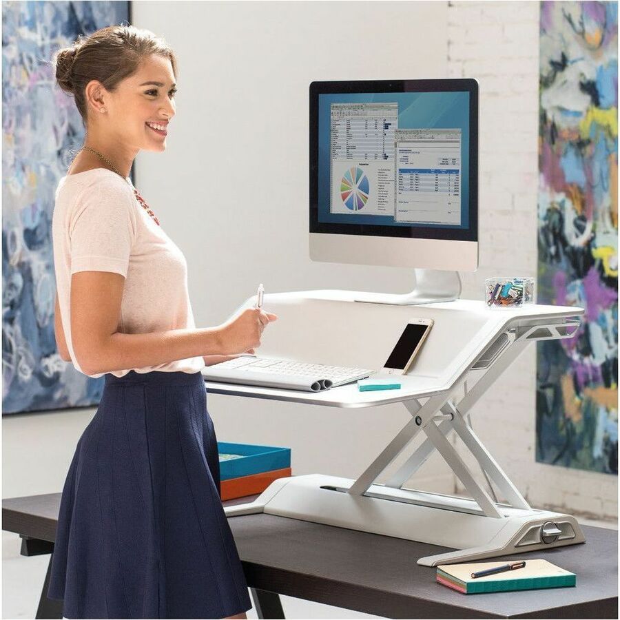 Fellowes Lotus Sit-Stand Workstation, White