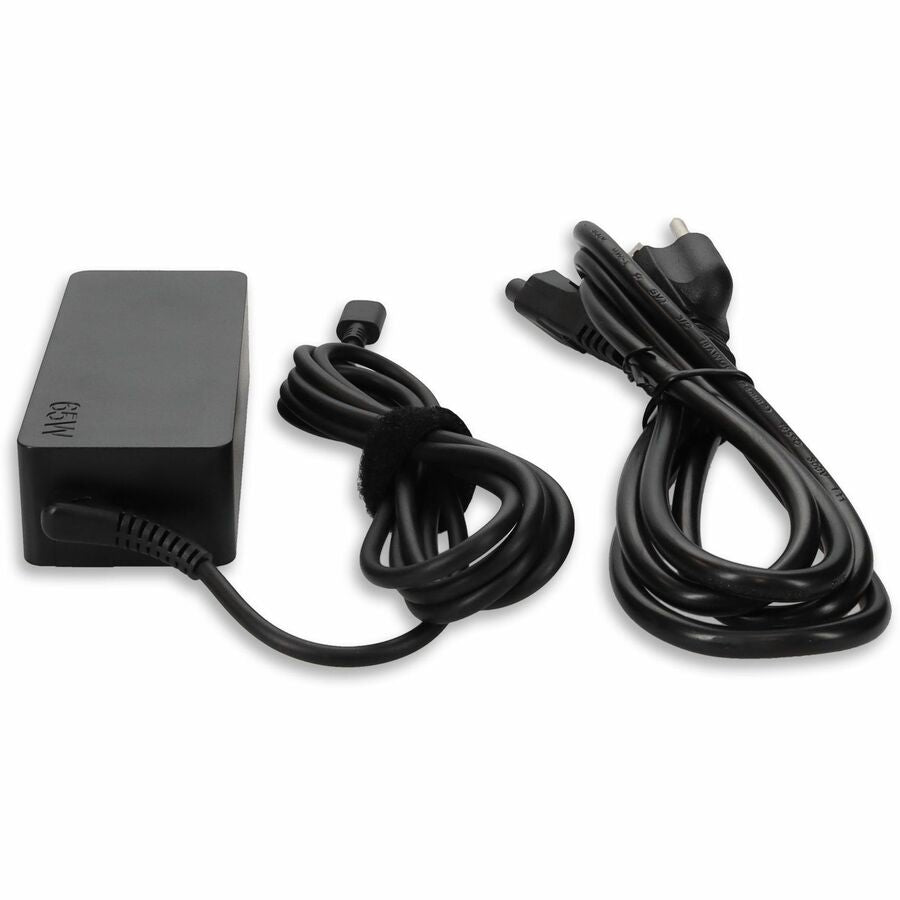 Addon Lenovo 4X20M26268 Compatible 65W 20V at 3.25A Black USB-C Laptop Power Adapter and Cable