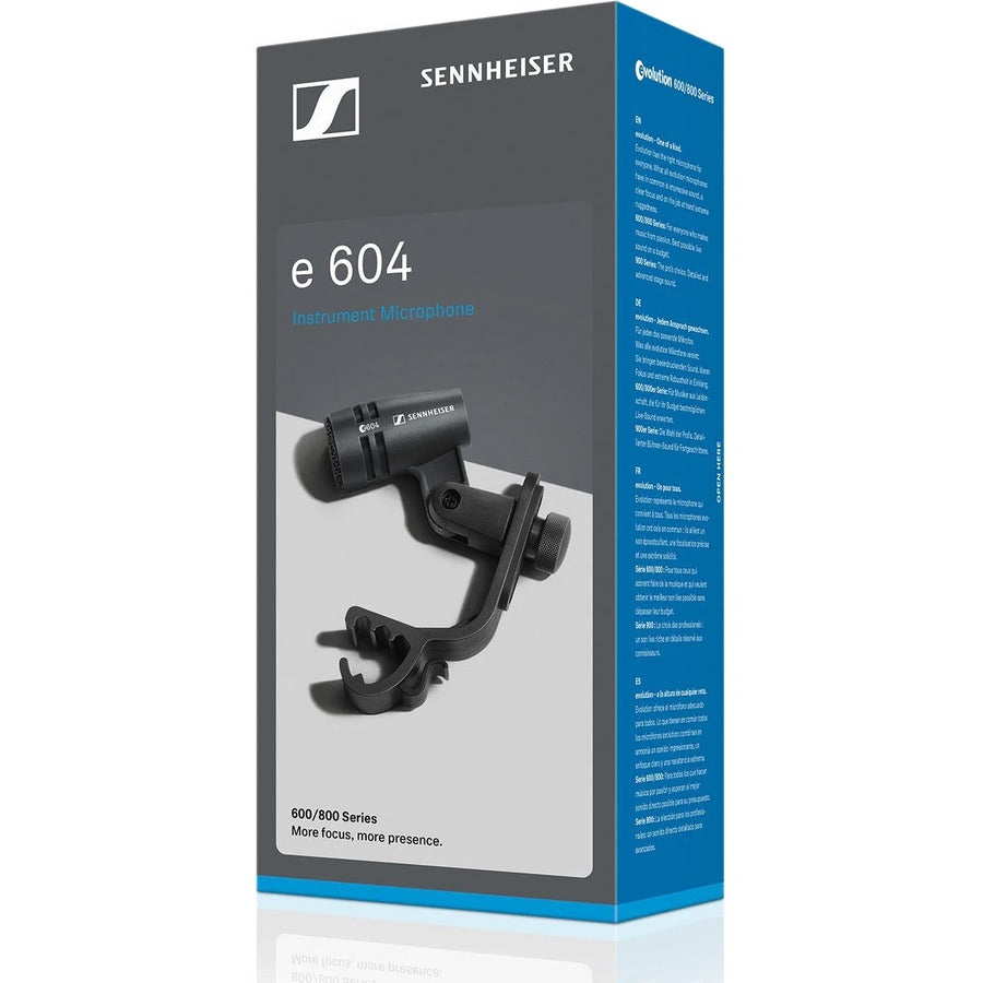 Sennheiser e 604 Rugged Wired Dynamic, Condenser Microphone - Black