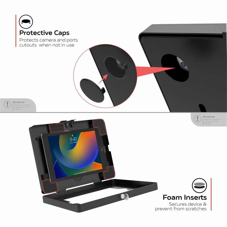 CTA Digital Premium VESA Locking Mount for iPad Gen 10 - 10.9" , 9.7-11" Tablets