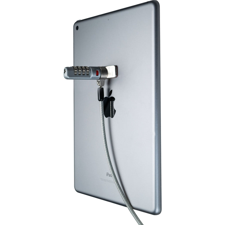 CTA Digital Combination Lock Security Cable and Adhesive Plate - Galvanized Steel, Metal - 5.83 ft - For Notebook, Tablet, Desktop Computer, Smartphone FOR IPAD PRO 12.9
