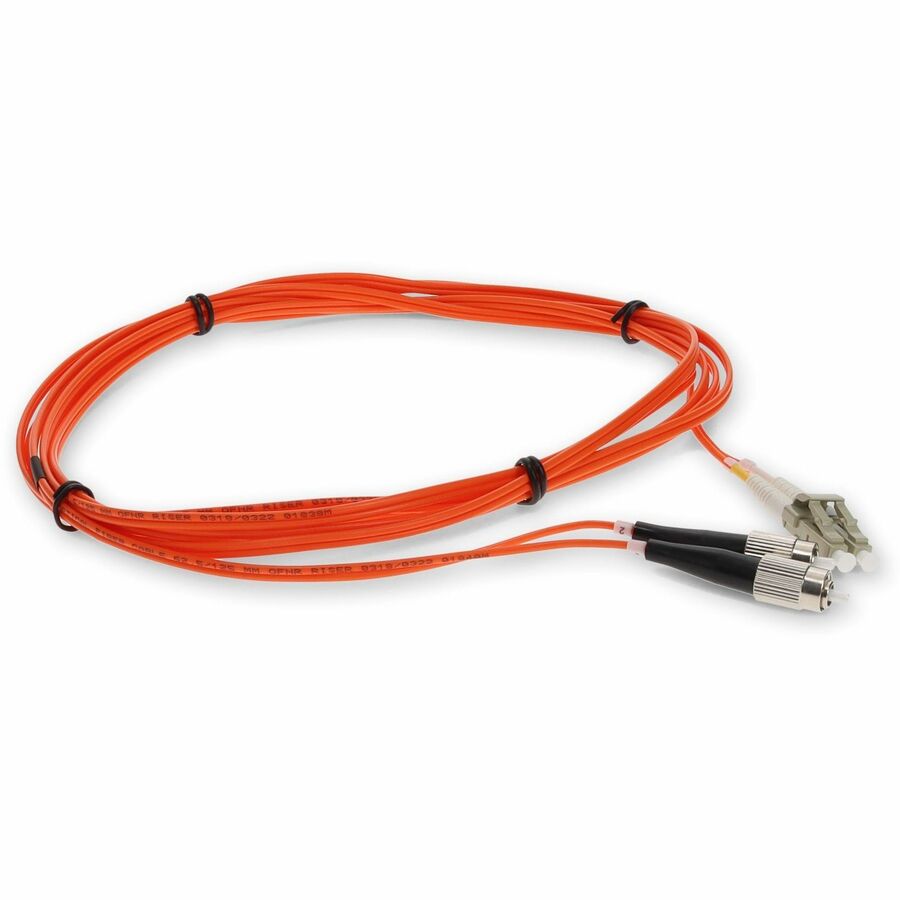 AddOn 5m FC (Male) to LC (Male) Orange OM1 Duplex Fiber OFNR (Riser-Rated) Patch Cable