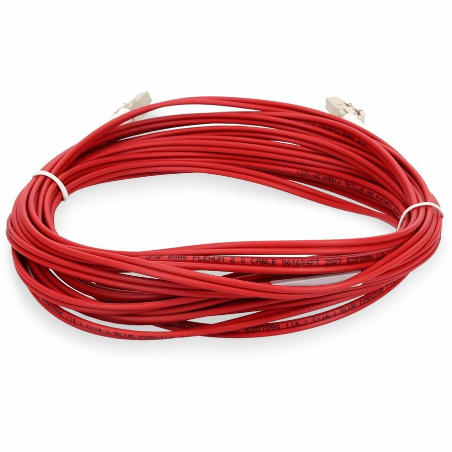 AddOn 5m LC (Male) to LC (Male) Red OM4 Duplex Fiber OFNR (Riser-Rated) Patch Cable